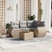 Maison Exclusive - Ensemble de meubles de jardin 5 pièces avec canapé et coussins, beige, en polyrotin