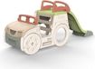 Smoby Maison de jeu avec toboggan, bac à sable, volant, en matériau recyclé, convient aux enfants à partir de 18 mois