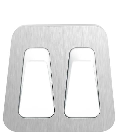 tesa 59785-00000 WATERPROOF duo haak metaal-kunsts - wit, roestvrijstaal