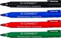 Q-CONNECT Viltstift Permanent Rond Assorti 4 stuks