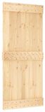 vidaXL Schuifdeur NARVIK Naturel en Zwart 90 x 210 cm