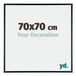 yd. Cadre photo 70x70 cm Aluminium Noir Brillant Kent