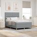 Prolenta Maison Exclusive - Boxspringbed met hoofdeinde, lichtgrijs, 160 x 200 cm, gestoffeerd