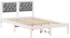 vidaXL Bedframe Lichtgrijs 120 x 190 cm Massief grenenhout