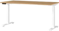 Germania bureau 7908-552, Grandson-eiken-nb./wit, EL. in hoogte verstelbaar, 160 x 120 x 80 cm
