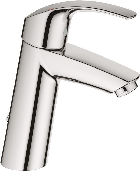 GROHE eurosmart 1-gats wastafelkraan medium m. inzinkbare ketting 28mm chroom