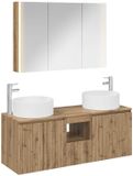 vidaXL Badkamerkastenset 4 stuks Artisanaal eiken Bewerkt hout