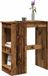 Maison Exclusive Table de bar avec étagère, aspect bois antique, 90x47,5x103,5 cm, panneau de particules