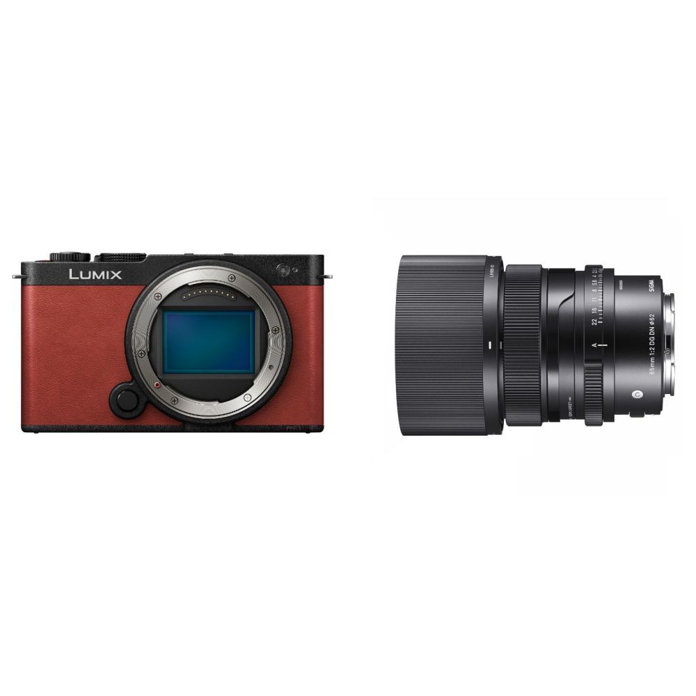 Panasonic Panasonic Lumix S9 Body Crimson Red + Sigma 65mm F/2 DG DN Contemporary L-mount