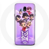 Maniacase Hoesje voor Samsung Galaxy J3 2017 BTS TinyTAN Animatie Poster RM Jin Suga J-Hope Jimin Jungkook Et V