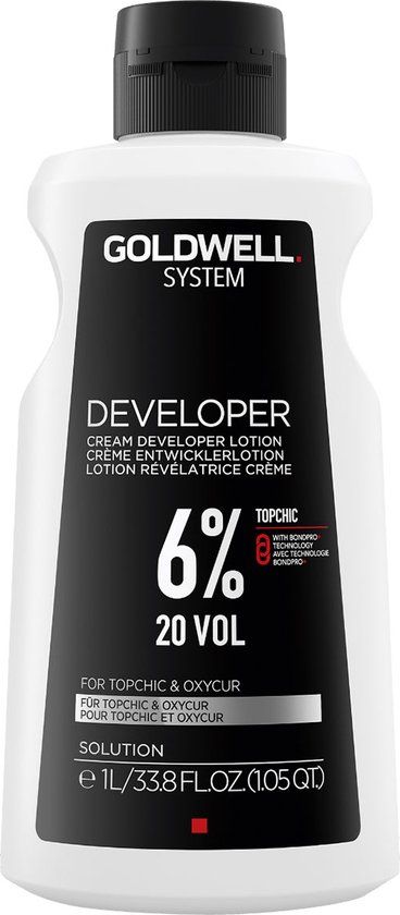 Goldwell Topchic Lotion 20 Vol (6%) - 1000 ml - Zwart