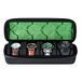 RIGICASE 4-vaks reishorlogedoos, harde horloge-opbergdoos, horlogehouder met zachte schuiminzet, geschikt voor horloges tot 55 mm, groene microvezelvoering