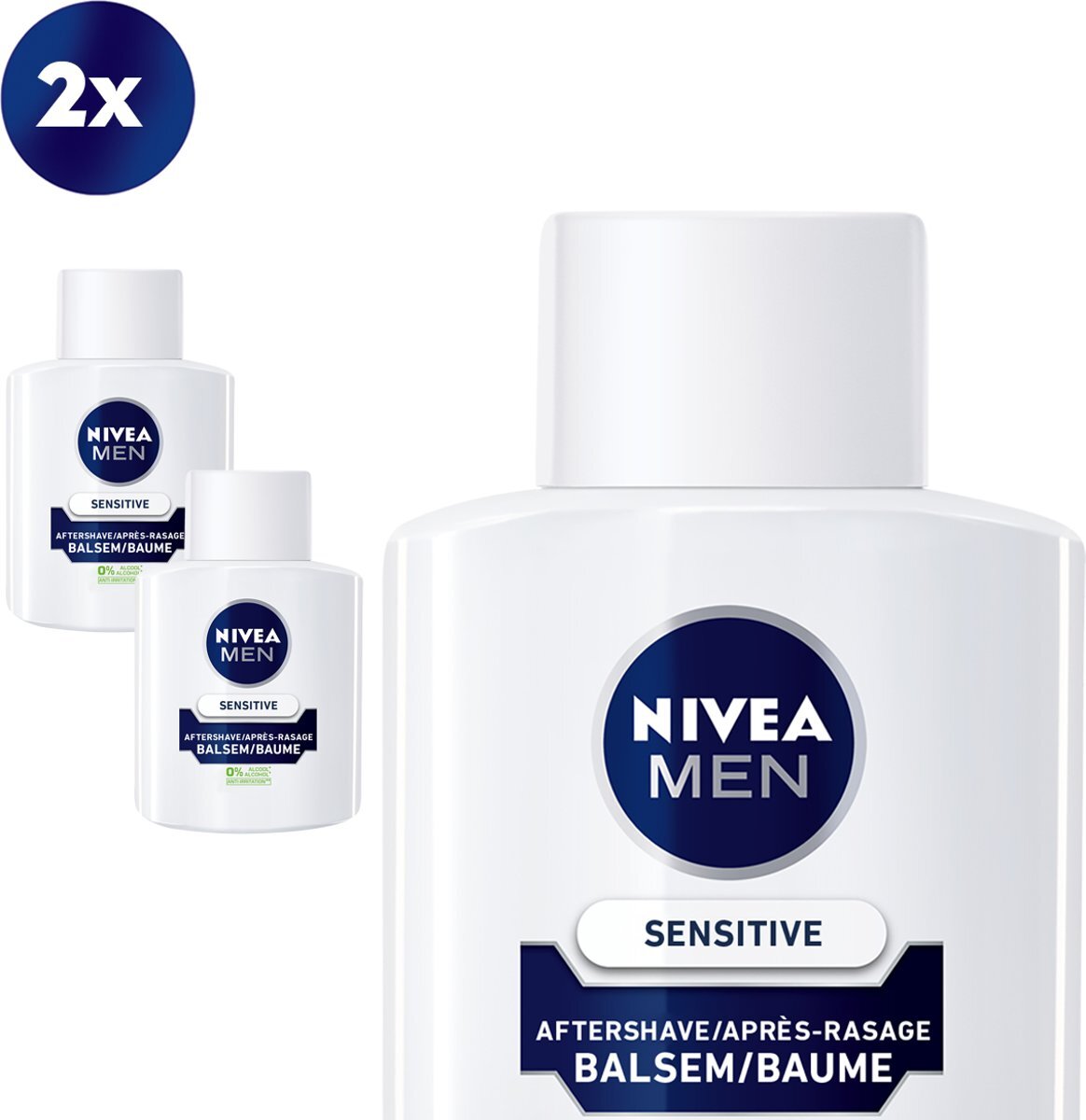 Nivea MEN Sensitive - 2 x 200 ml - voordeelverpakking - Aftershavebalsem