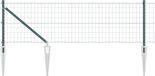vidaXL Euro-hek met grondpennen 50 x 0,4 m PVC-Coated Staal Groen Mesh
