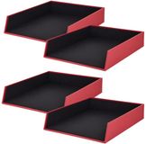 Rössler Papier S.O.H.O. Archiefmand voor DIN A4, Rood, 4 Stuks