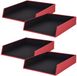 Rössler Papier S.O.H.O. Archiefmand voor DIN A4, Rood, 4 Stuks