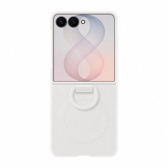 Samsung Galaxy Z Flip8 Hoesje - Silicone Ring Magnet - Wit