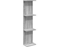 vidaXL Wandplank Grijs Sonoma 25 x 15 x 100 cm Bewerkt hout