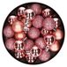 Cosy & Trendy Kerstballen mini - 20x - roze - D3 cm - kunststof