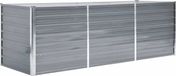 vidaXL Plantenbak - verhoogd - 240x80x77 cm - gegalvaniseerd staal - grijs