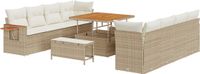 vidaXL Tuinbank Set Beige en Crèmewit