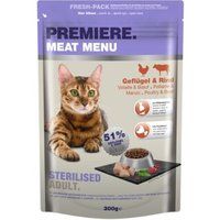 PREMIERE Meat Menu Kat Gesteriliseerd Droogvoeding 300 g