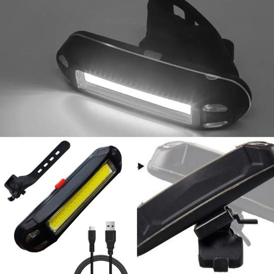 Pro Sport Lights Fiets voorlicht WIT USB oplaadbaar Ultraheldere fietslamp