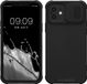 kwmobile coque de téléphone compatible avec Apple iPhone 12 - Coque arrière avec protection pour appareil photo - Noir