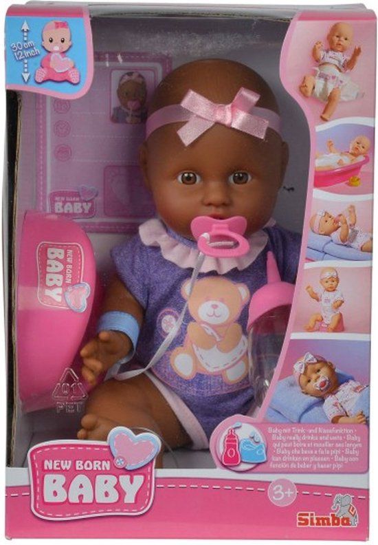 Simba New Born Baby Sweety Baby - Paars - 3+ jaar