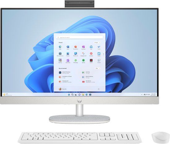 HP All-in-One 27-cr0077nf PC AMD Ryzen™ 7 7730U 68,6 cm (27\") 1920 x 1080 Pixels 16 GB DDR4-SDRAM 512 GB SSD Windows 11 Home Wi-Fi 6 (802.11ax) Wit