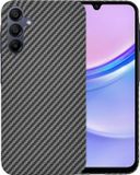 Techsuit Hoesje geschikt voor Samsung Galaxy A15 4G/5G - Carbonite FiberShell Carbon Back Cover - Zwart