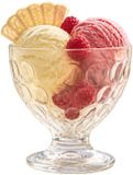 Urban Living Coupes à glace/bols à glace - 3x pièces - 280 ml - verre - avec ronds - bol à dessert