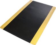 FLOORDIREKT Anti-Vermoeidheidsmat - Softer-Work-Mat - Werkplaatsmat - Zwart-Geel - 120 x 500 cm