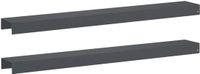 vidaXL Afdekprofiel voor tuinafboording 2 st 100 x 15 x 5 cm Staal Antraciet