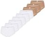 Sloggi Dames midi slip 9 pack 24/7 Cotton Lace Wit / Beige XXL (44)