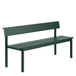 Muuto Linear Steel Bench met Rug 170 Dark Green