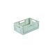 Homéa Opvouwbare en stapelbare kist, maat S (21 x 14,5 x 8 cm), kleur: celadon
