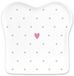 Grafik-Werkstatt Grafische Workshop Toastbord met spreuk Porseleinen Hart, Wit