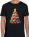 Bellatio Decorations Kerst T-shirt voor heren - kerstboom van donuts - zwart - M