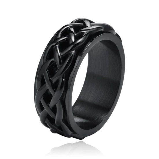 Mendes Ring voor Mannen - Celtic Band Black-20mm