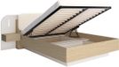 Vente-unique Bed met opbergruimte hout beige 160 x 200 cm