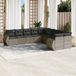 Maison Exclusive - Ensemble de jardin, composé de 11 pièces avec coussins, de couleur grise, en polyrotin
