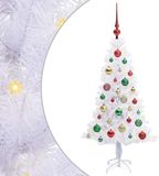 vidaXL Kunstkerstboom met 150 LED Wit 120 cm PVC en Staal