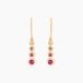 Josephine Yellow Gold Ruby Drop Earrings
