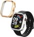 kwmobile 2x protection de bord de montre en plastique pour Xiaomi Redmi Watch 6 Housse de protection - Coque de protection pailletée or rose / argent