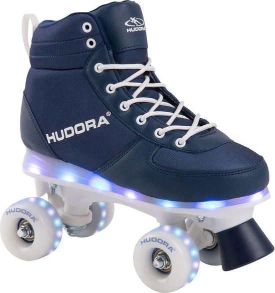 HUDORA Rolschaatsen Advanced navy LED - Blauw - Maat 31-32