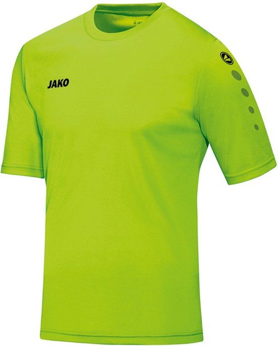 JAKO Team SS Sportshirt performance - Maat 128 - Unisex - lime groen
