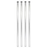Wagner 12157204 Teno 4 stuks meubelpoten verchroomd staal met QuickClick® pads en accessoires Ø 30 x 700 mm
