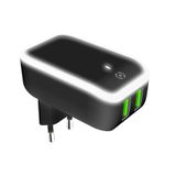Celly TC2USBLEDBK oplader voor mobiele apparatuur Universeel Zwart, Wit AC Binnen