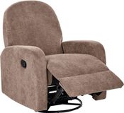 Beliani FEBE - Handmatig verstelbare fauteuil - Bruin - Polyester